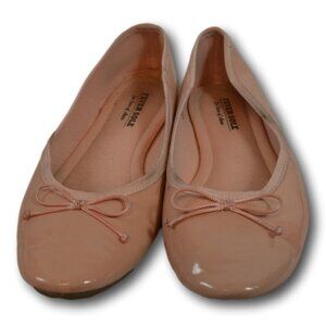 FEVERSOLE Womens Macaroon Colorful Memory Foam Cushion Insock Patent Ballet Flat